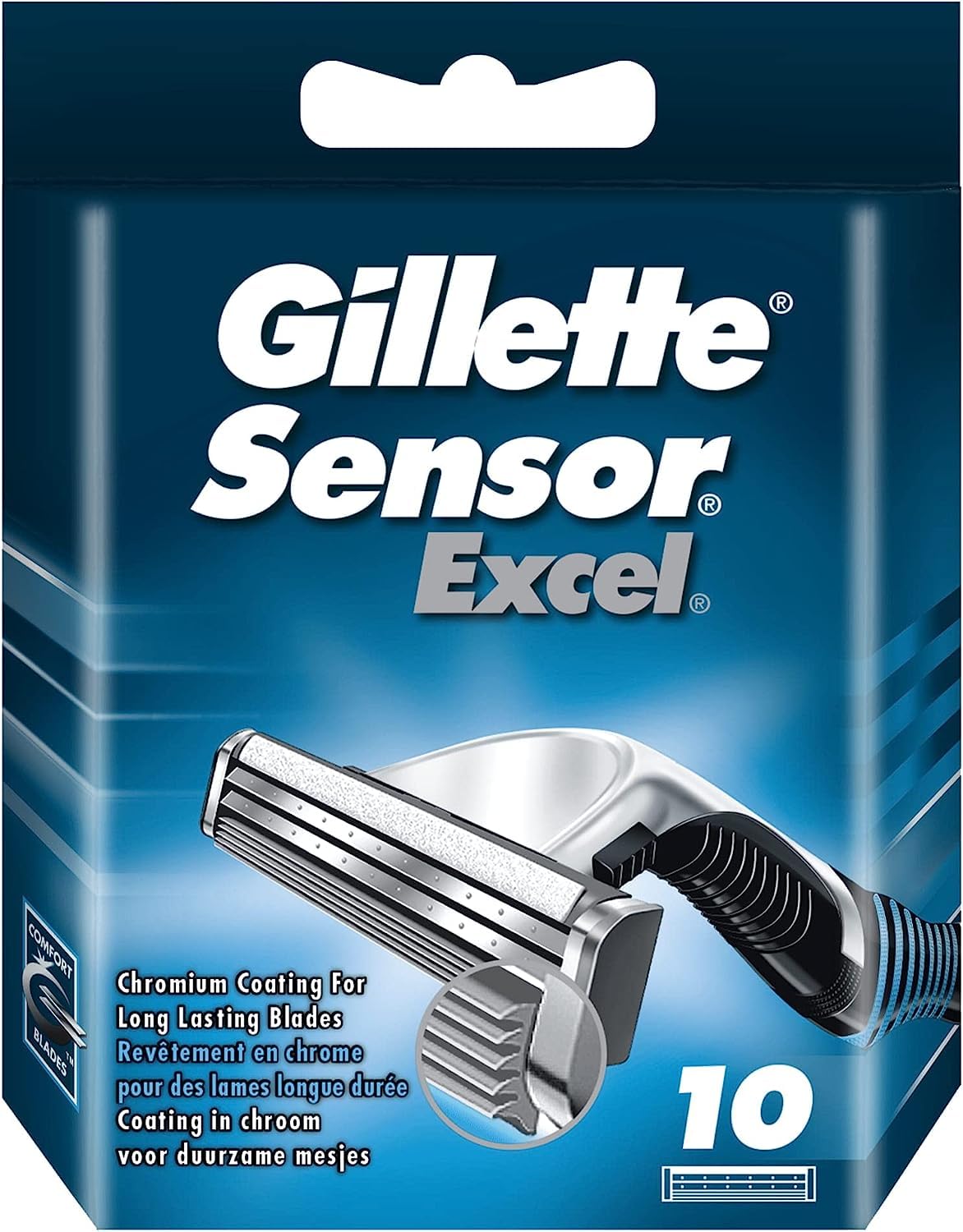 Gillette Sensor Excel blade close-up for a precise, smooth shave