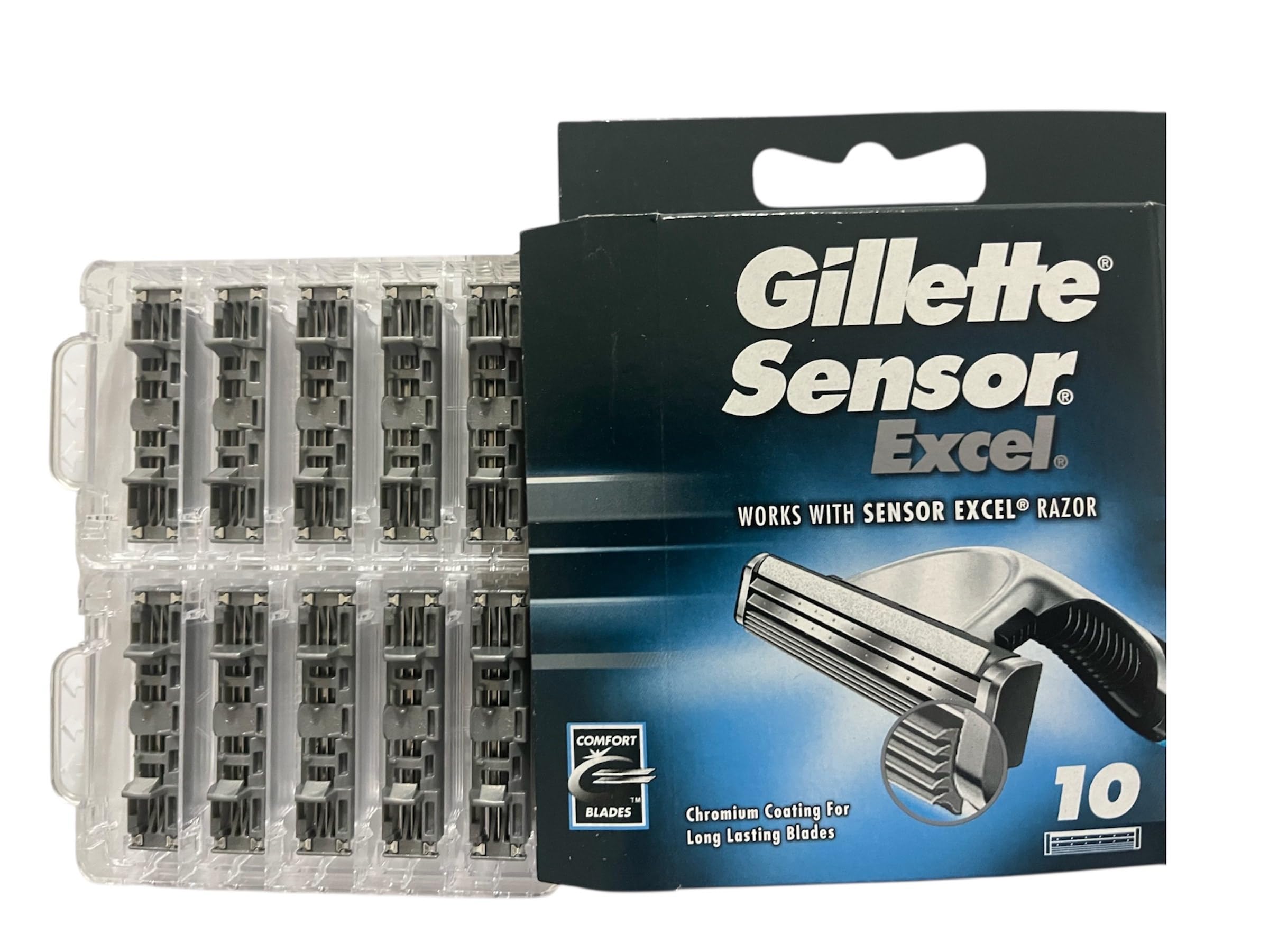Gillette Sensor Excel pack-2 back view highlighting easy replacement