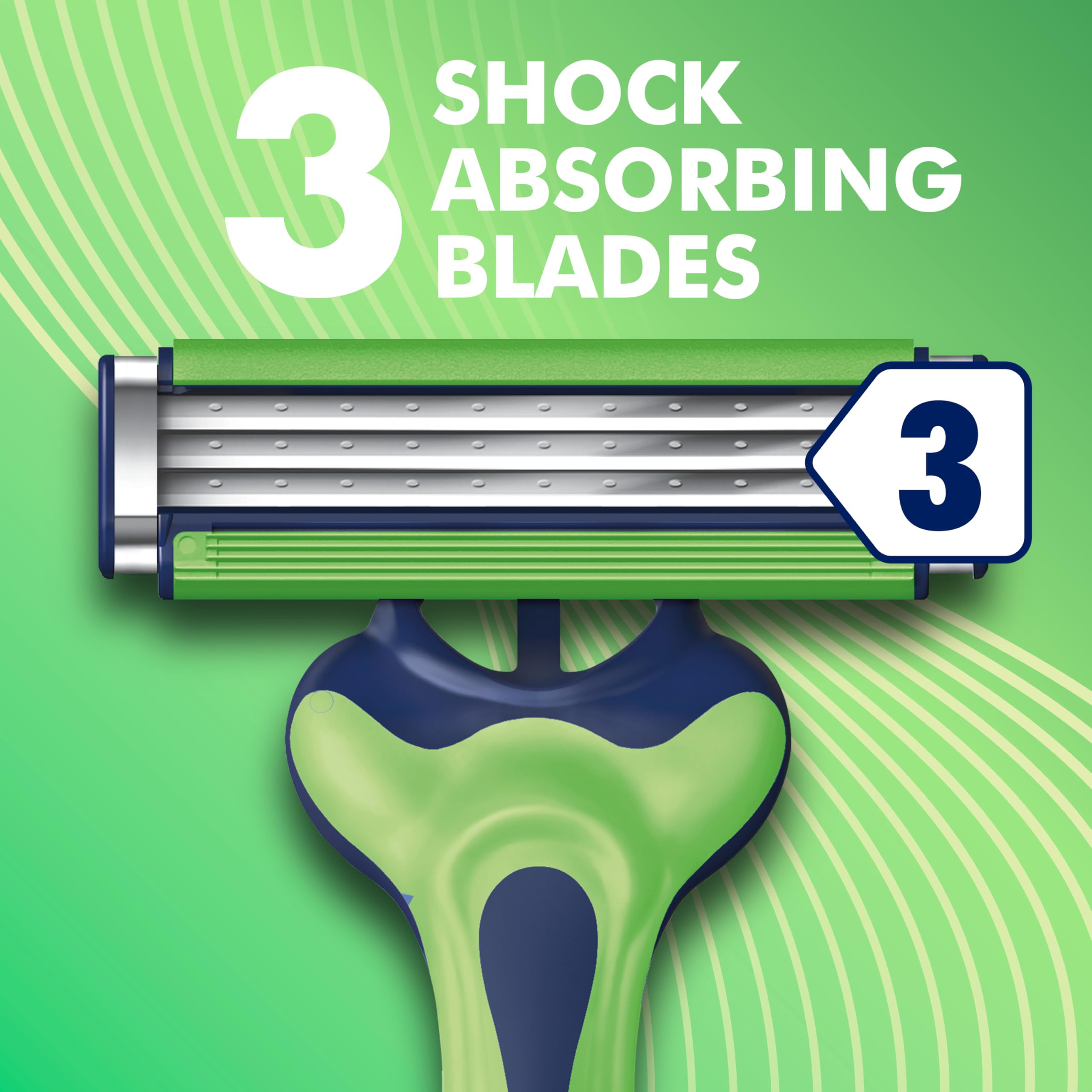Gillette Sensor3 Sensitive lubricating strip close-up with Comfortgel for glide