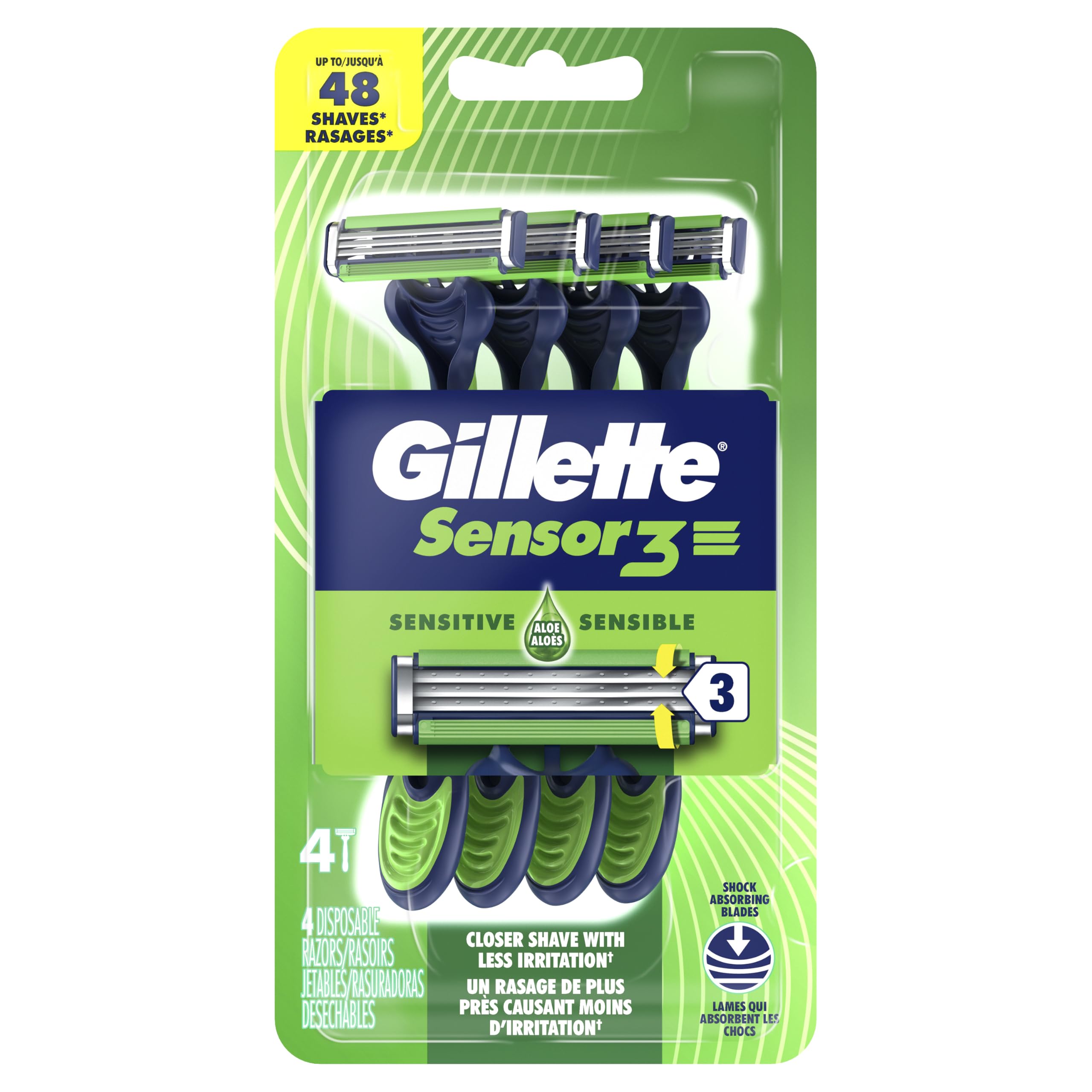 Gillette Sensor3 Sensitive shaving along jawline to show precise maneuverability
