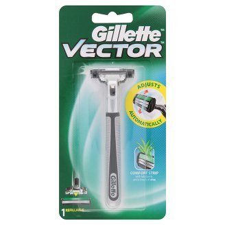 Gillette Vector red refill cartridge for Atra Plus handles delivering a smooth shave