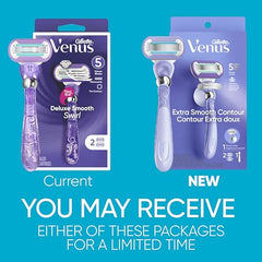 Gillette Venus 5-blade refill close-up highlighting diamond-like blades