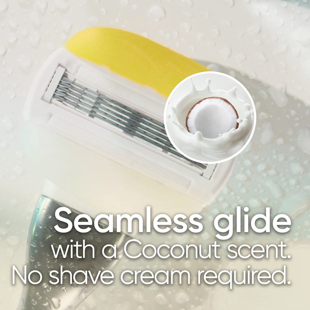 Gillette Venus ComfortGlide silver razor head design