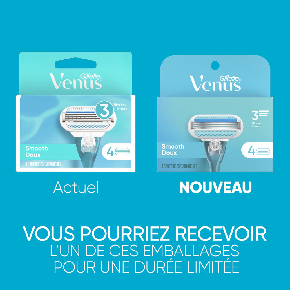 Gillette Venus packaging variety indicates multiple formats for retailers