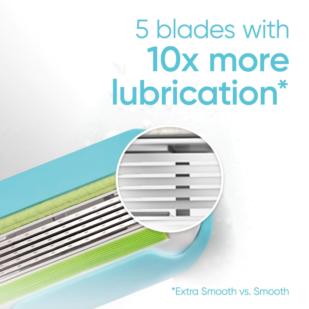 Gillette Venus pivoting head follows body contours for comfortable shave
