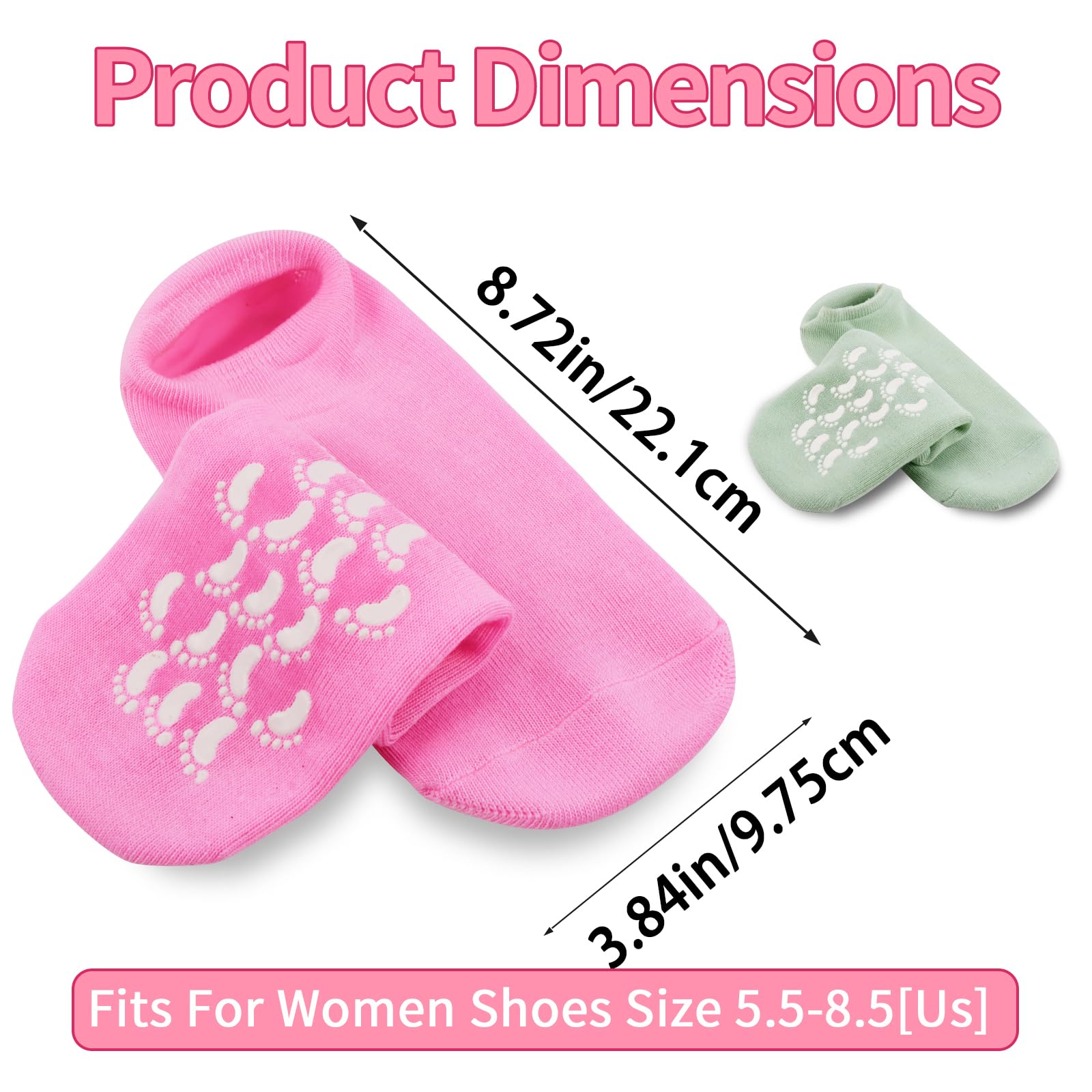 Giloner foot moisturizing socks inner lining ingredients with rose and vitamins for deep moisturization