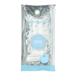 GIMME Beauty: lazos transparentes apilados para peinados firmes todo el día.