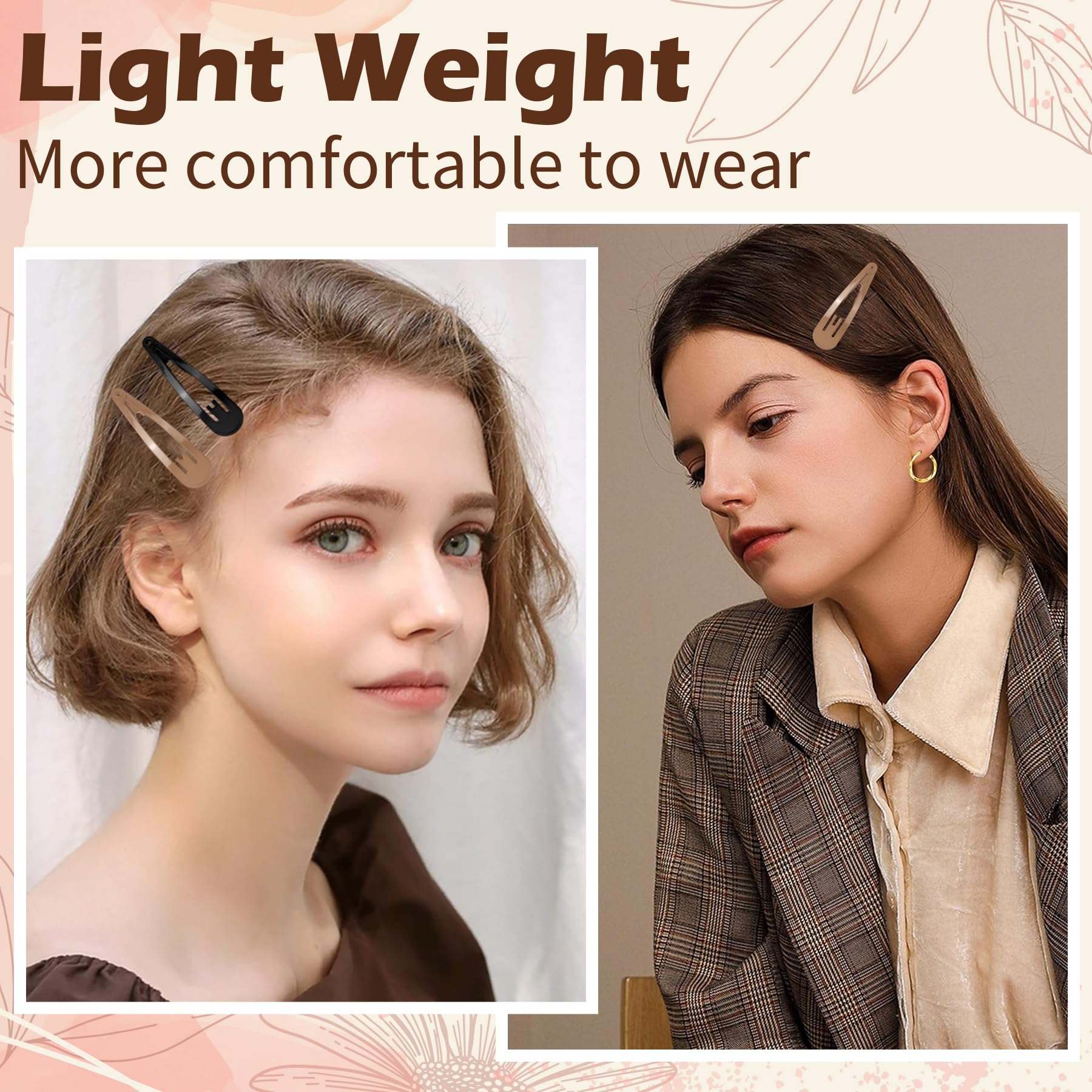 Gingbiss smooth-edge design reduces snag while styling straight or curly hair.