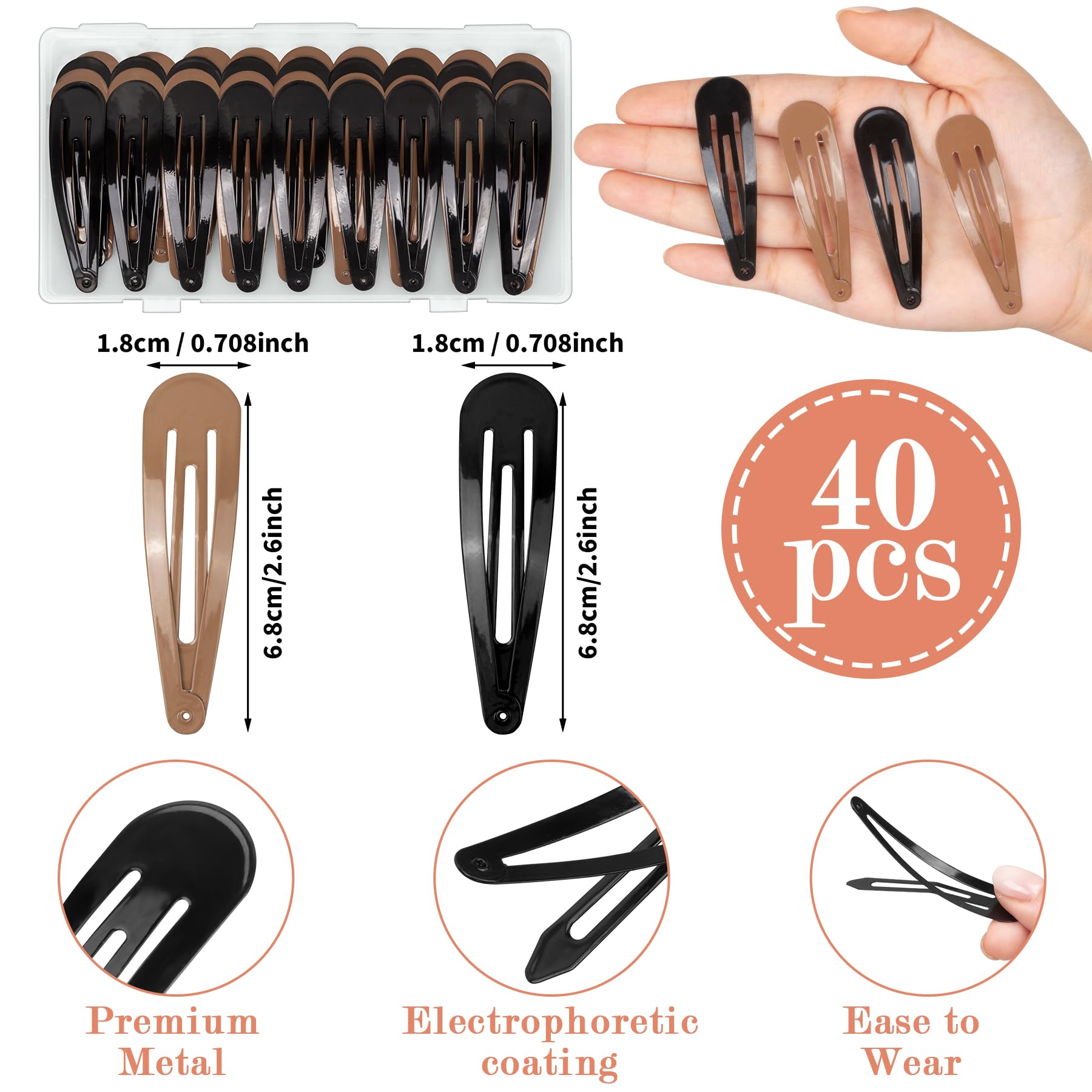 Gingbiss storage box with clips keeps hair accessories organized and ready.
