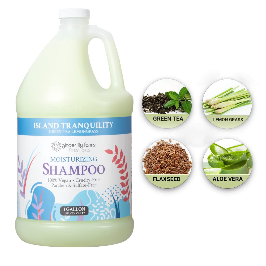 Ginger Lily Farms 1-gallon refill pack reduces plastic waste for home or spa.
