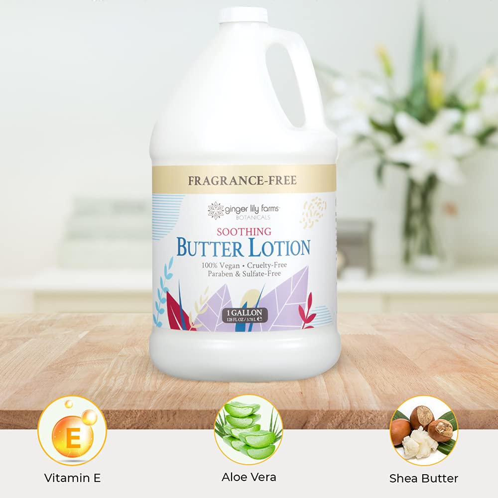 Ginger Lily Farms Botanicals everyday-use bathroom scene highlights fragrance-free moisturizer for sensitive skin