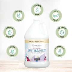 Ginger Lily Farms Botanicals fragrance-free label closeup highlights unscented formula for sensitive skin