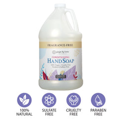 Ginger Lily Farms Botanicals hand soap foam demonstrates rich lather for everyday cleaning.