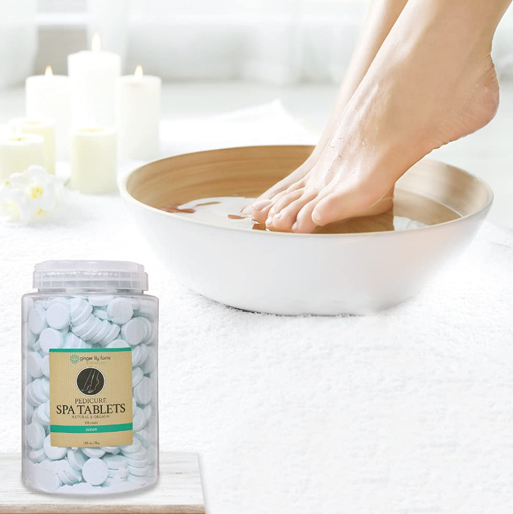 Ginger Lily Farms Botanicals reduces hard water deposits in bath and equipment.