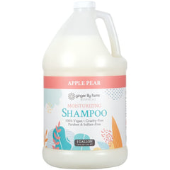Ginger Lily Farms Botanicals Moisturizing Shampoo bottle pour with apple pear aroma for refreshing cleanse