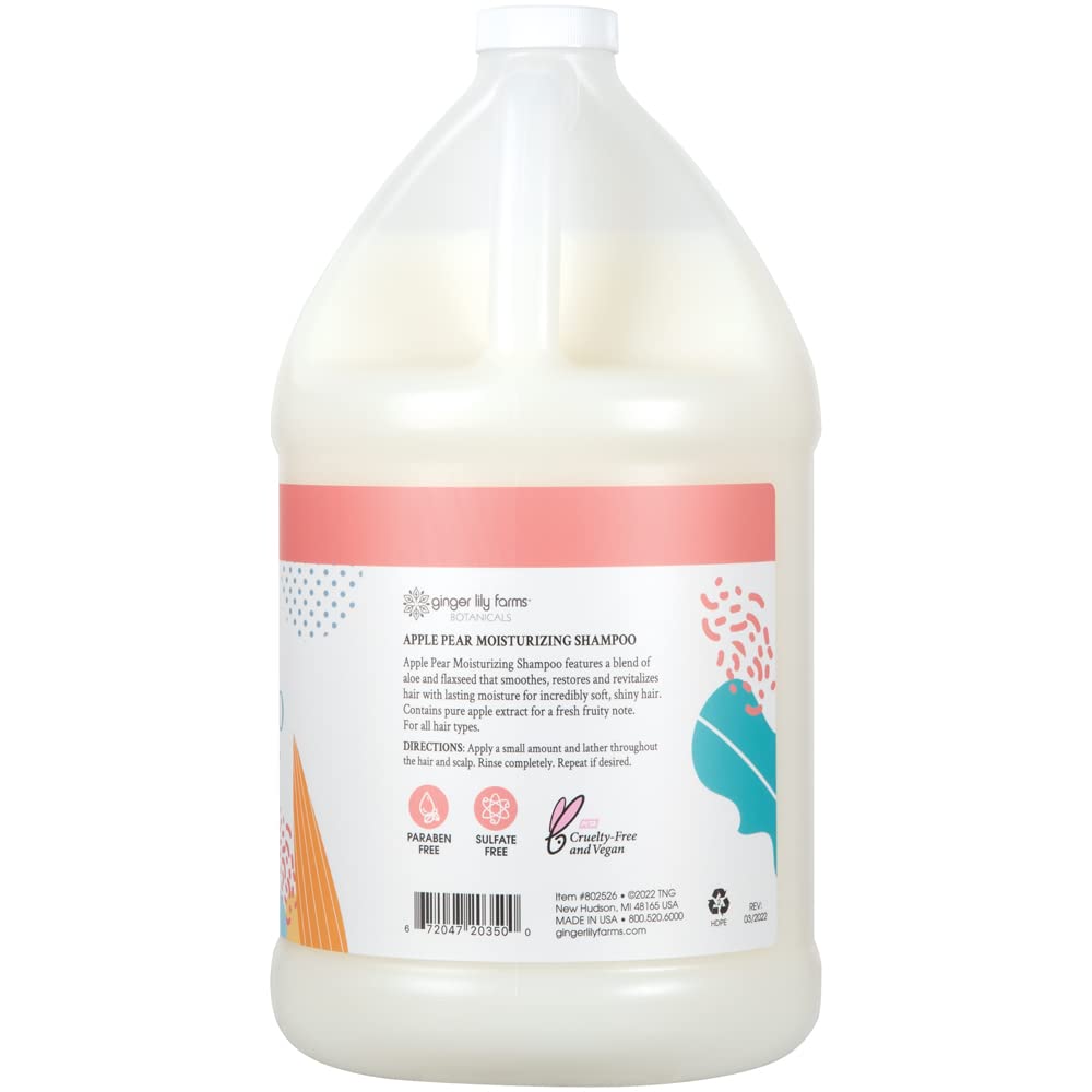 Ginger Lily Farms Botanicals Moisturizing Shampoo foam-lather showing smooth spread on hair