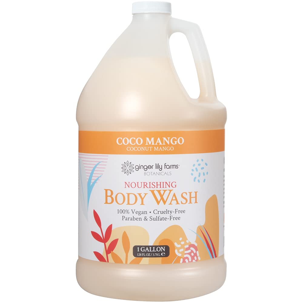 Ginger Lily Farms Botanicals Nourishing Body Wash bottle delivers gentle cleansing and hydration.