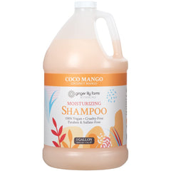 Ginger Lily Farms Botanicals Coco Mango pour shows rich lather and tropical scent.