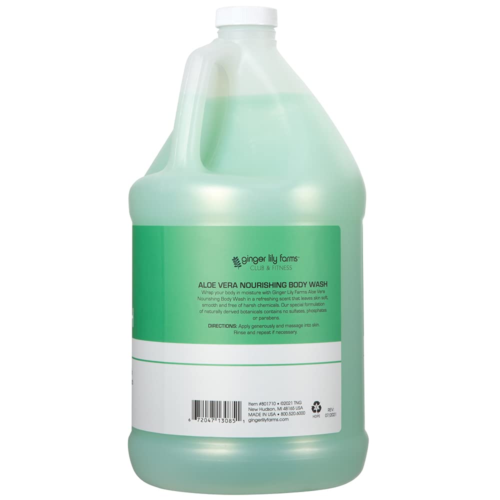 Ginger Lily Farms Club & Fitness aloe-vera-scent body wash evokes refreshing post-workout feel.