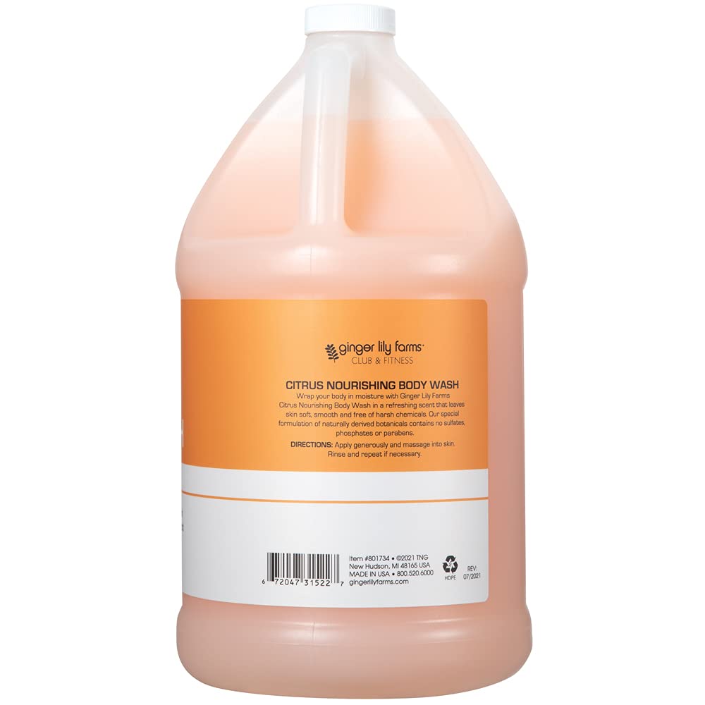 Ginger Lily Farms Club and Fitness citrus-scent close-up evokes refreshing post-workout aroma