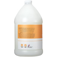 Close-up texture of Ginger Lily Farms conditioner reveals creamy, lightweight moisture for soft, shiny hair.