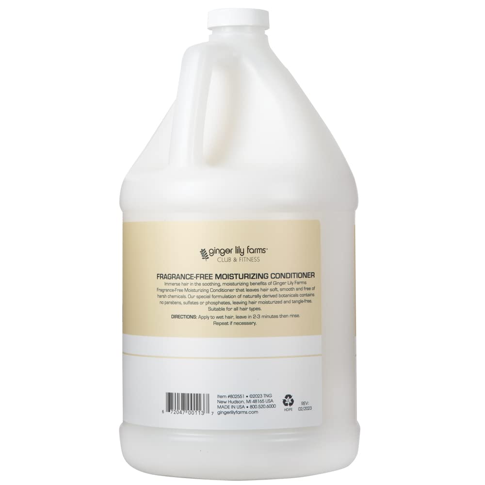 Ginger Lily Farms fragrance-free bottle highlights unscented formula suitable for sensitive skin