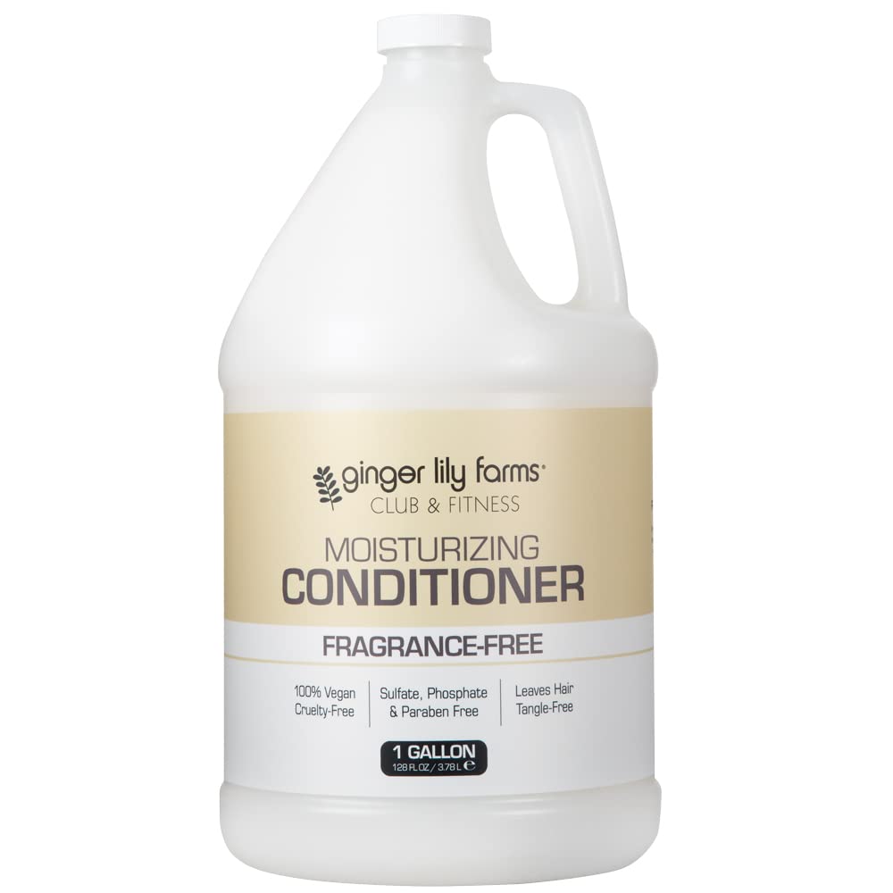 Ginger Lily Farms Club Fitness 1gal label – fragrance-free moisture for all hair types