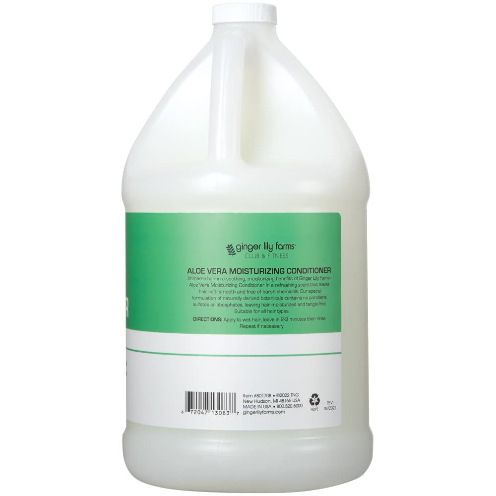Ginger Lily Farms conditioner aloe scent swirls convey soothing freshness during use