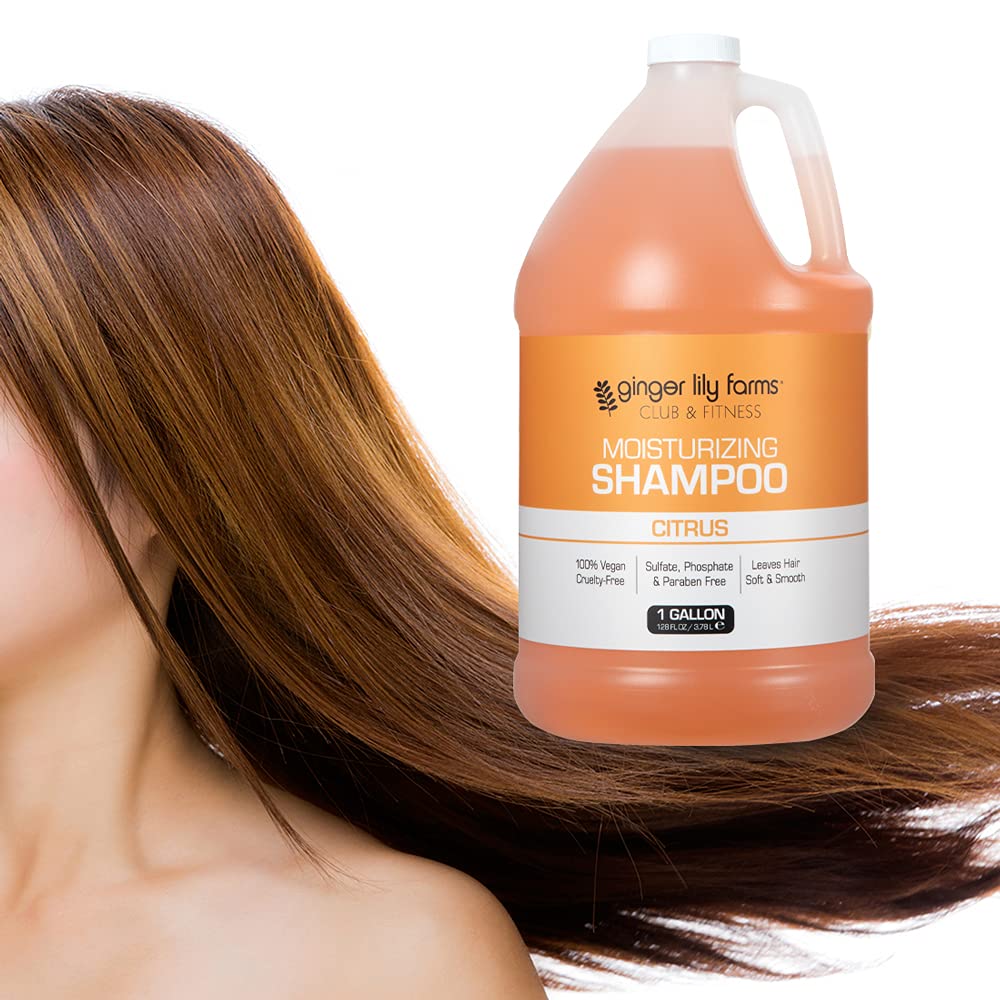 Ginger Lily Farms shampoo after use shows shiny, soft hair