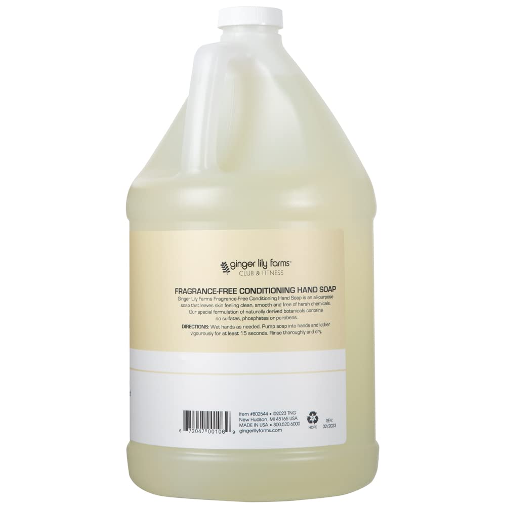 Ginger Lily Farms locker-room setup with refill bottle, economical bulk option.