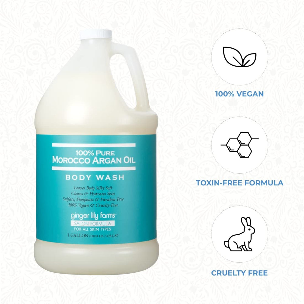 Ginger Lily Farms Salon Formula Argan Oil Body Wash with vitamins A C E and aloe