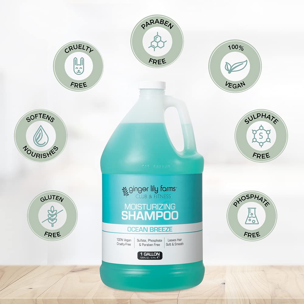 Ginger Lily Farms vitamin B5 aloe flaxseed formula nourishes dry hair.
