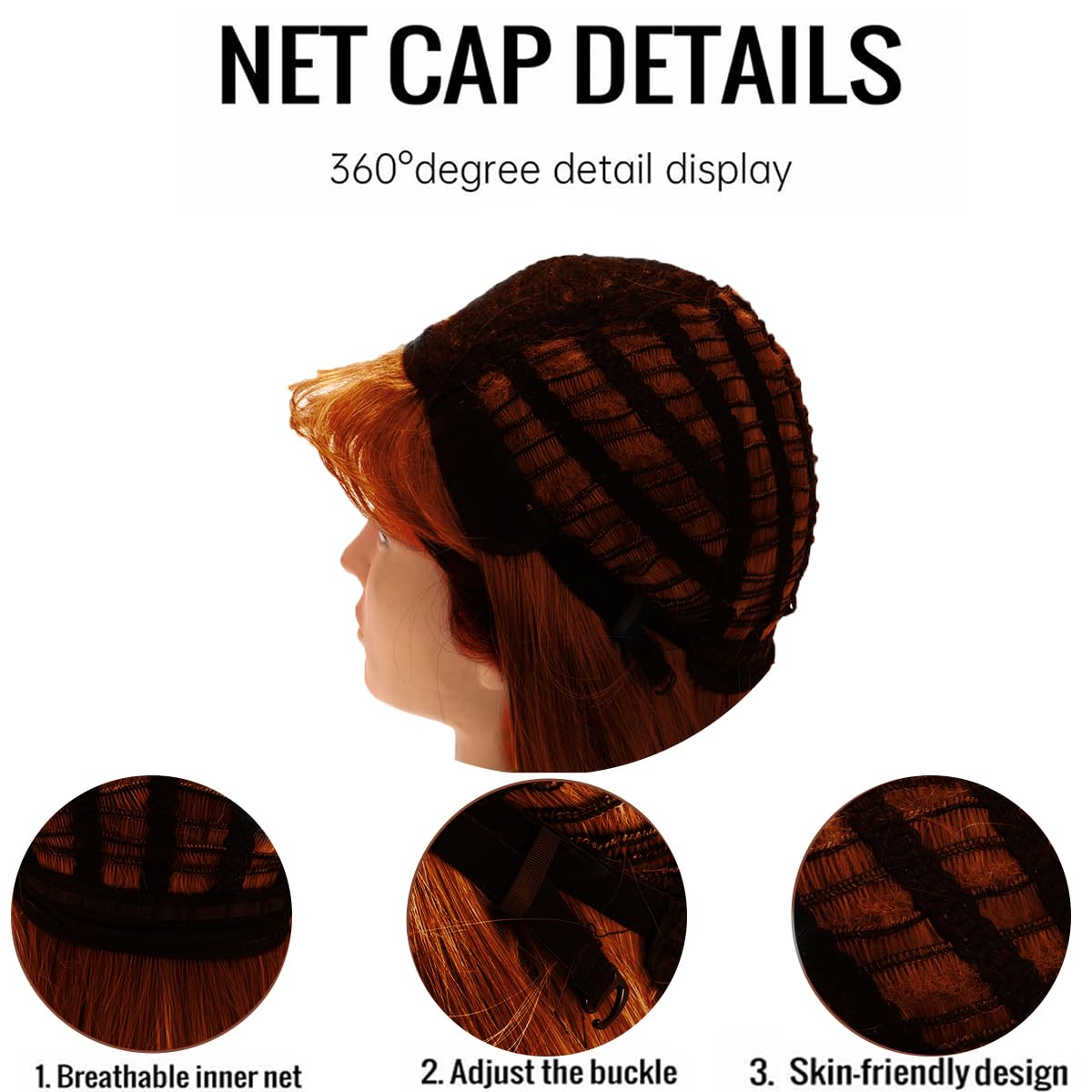 Ginger Mullet Wig wearer-style image demonstrates everyday novelty styling.