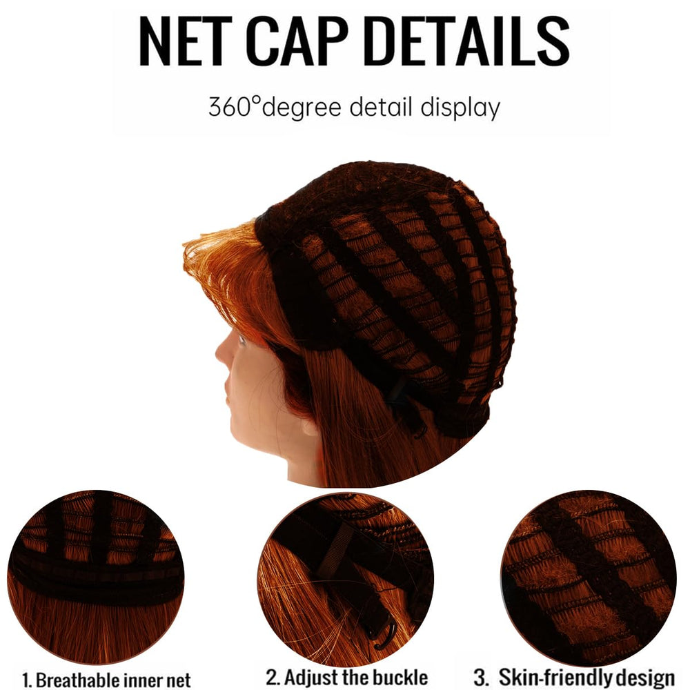Ginger Mullet Wig wearer-style image demonstrates everyday novelty styling.