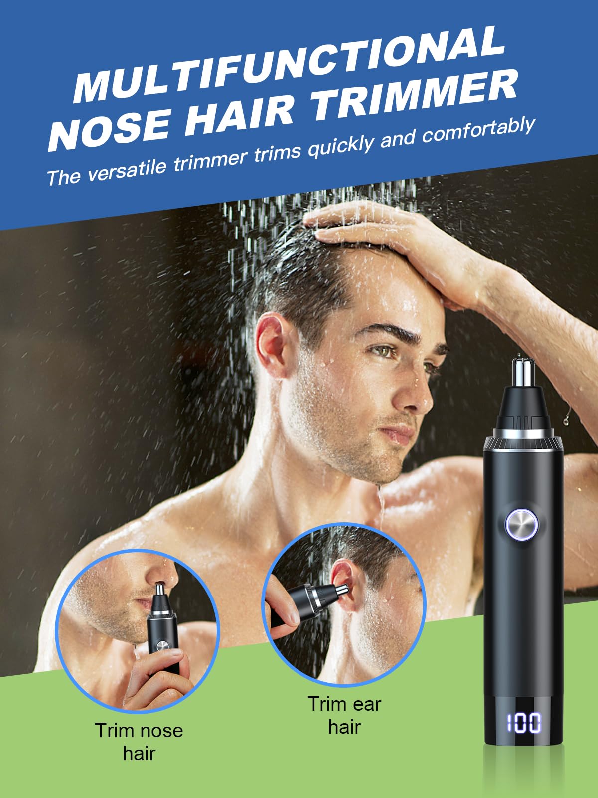 Ginity dust cover helps keep blades clean between uses.