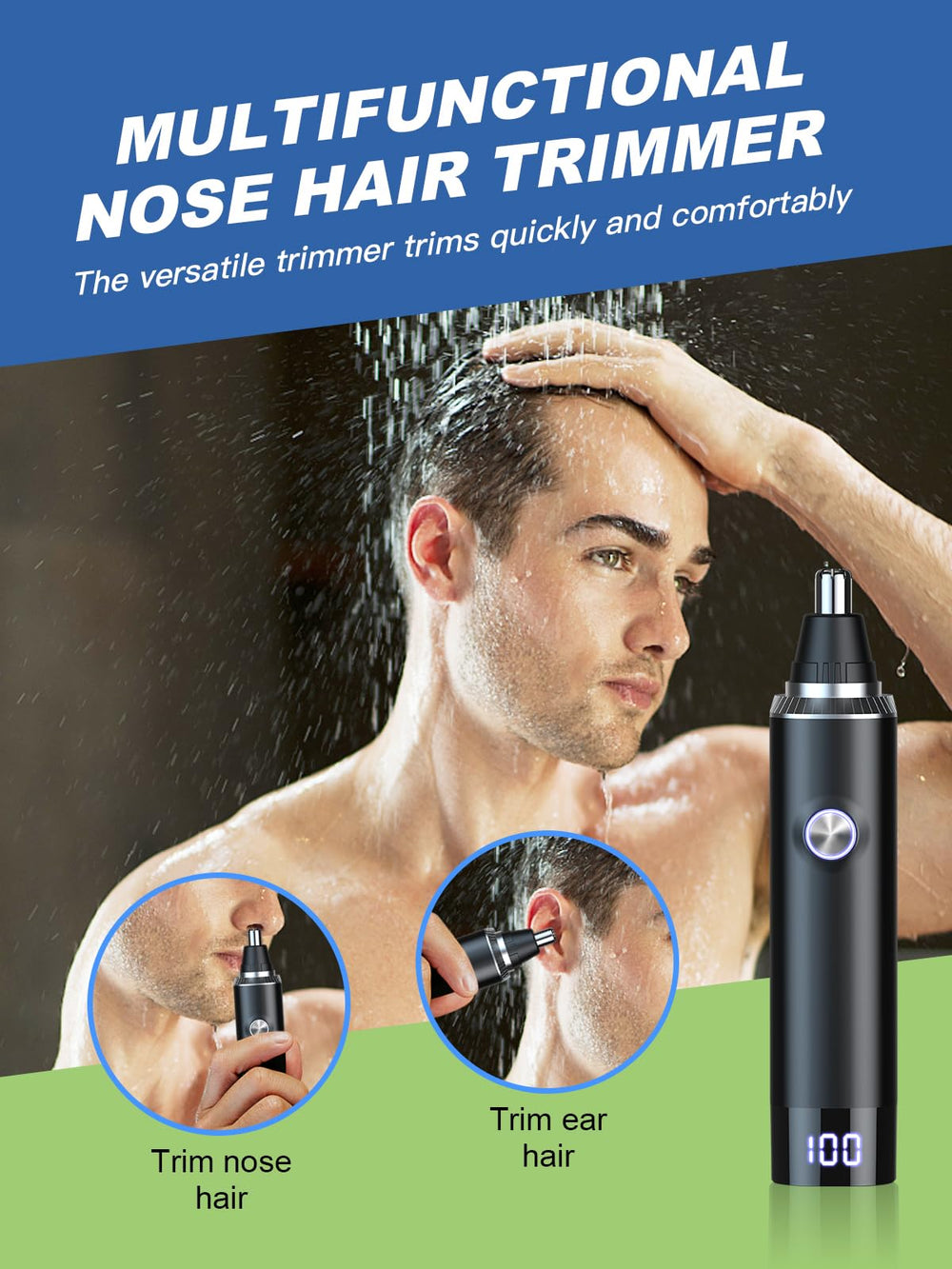 Ginity dust cover helps keep blades clean between uses.
