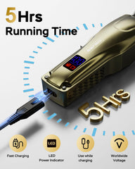 GinJee hair clippers features adjustable lever for custom haircuts.