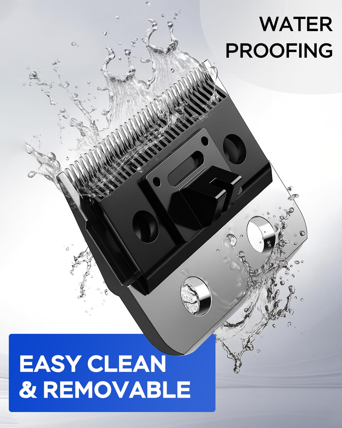 GinJee hair clippers displaying battery level indicator.