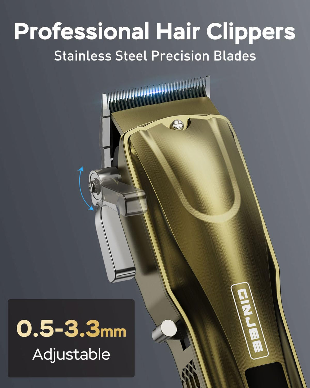 GinJee hair clippers corded for uninterrupted performance.