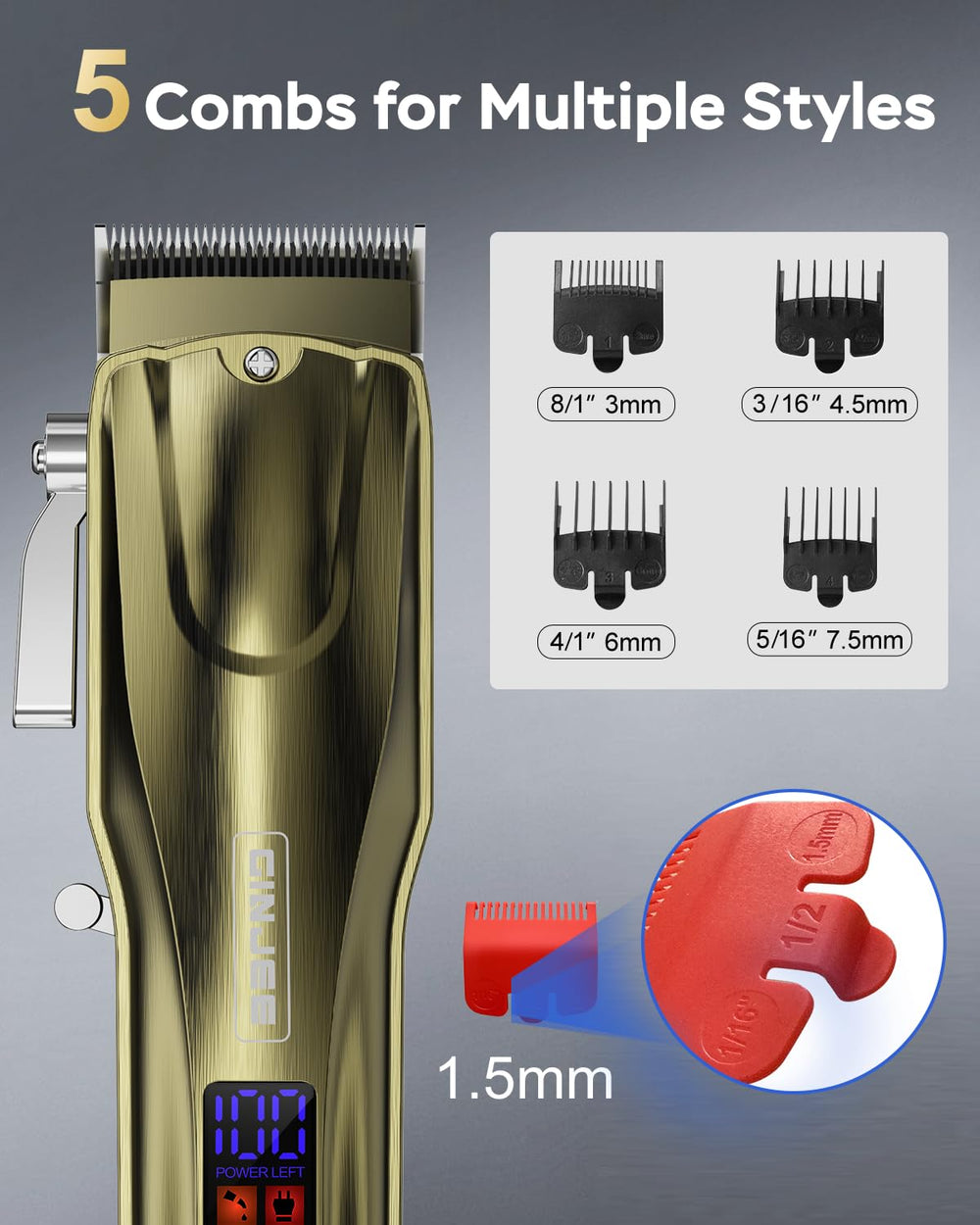GinJee hair clippers perfect for family grooming needs.