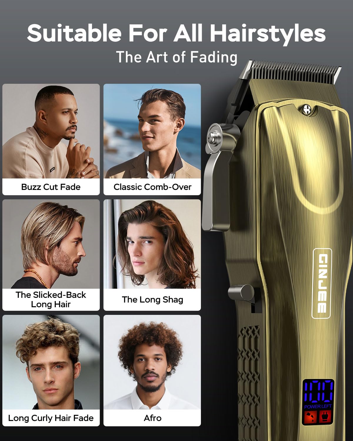 GinJee hair clippers deliver professional-quality cuts at home.