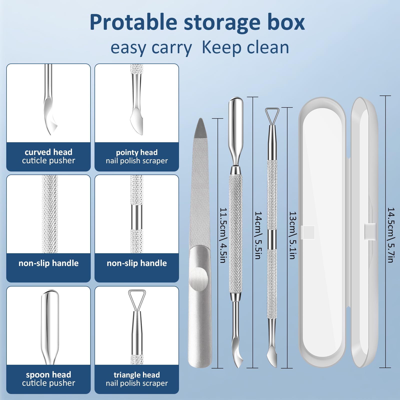 Gionfe storage box keeps tools organized for travel-friendly manicures and pedicures.