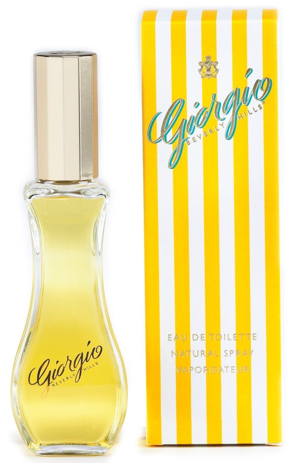 Giorgio Beverly Hills EDT bottle front view for elegant evening style.