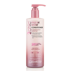 Giovanni 2chic Frizz Be Gone conditioner bottle delivers frizz control and hydration.