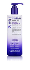 GIOVANNI 2chic Ultra-Repairing Shampoo bottle front showing dual repair complex for damaged hair