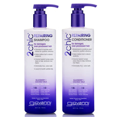 GIOVANNI 2chic Ultra-Repairing Shampoo bottle for color-safe hydration and damage protection.
