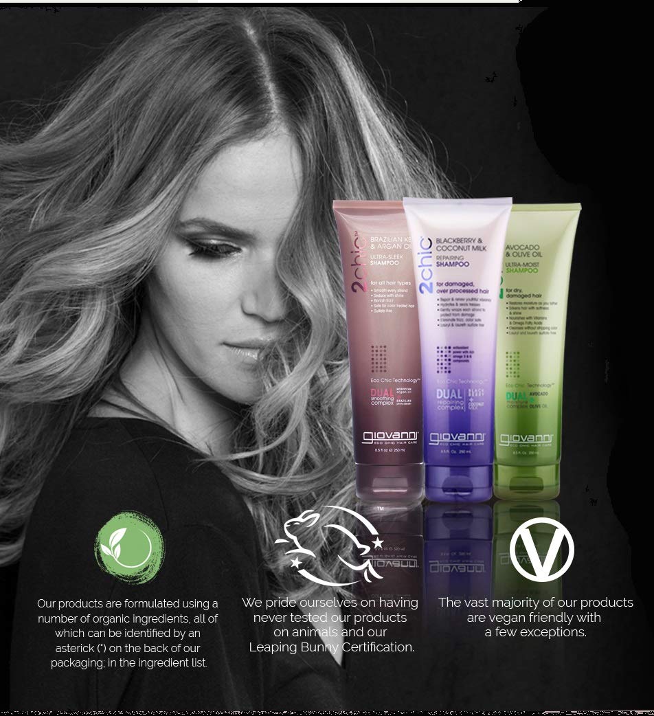 GIOVANNI packaging is recyclable for eco-friendly hair care
