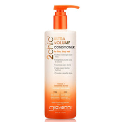 Giovanni 2chic Ultra-Volume bottle pour demonstrates lightweight fullness for fine hair