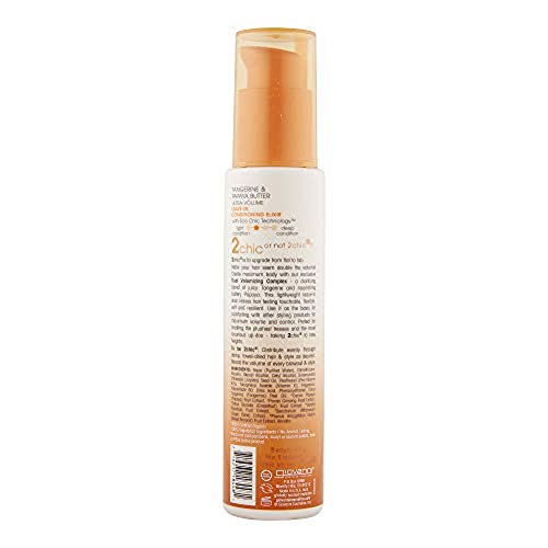 GIOVANNI 2chic Ultra-Volume leave-in-application shows detangling and body