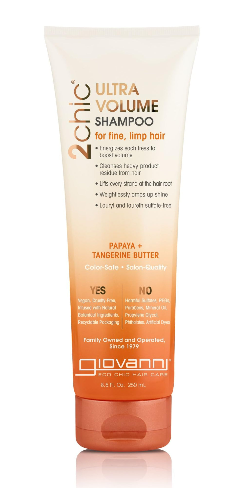GIOVANNI 2chic Ultra-Volume Shampoo botella: volumen ligero y cabello manejable